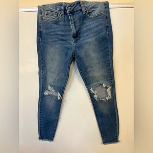 Cello Women's Distressed Skinny Jeans - Blue